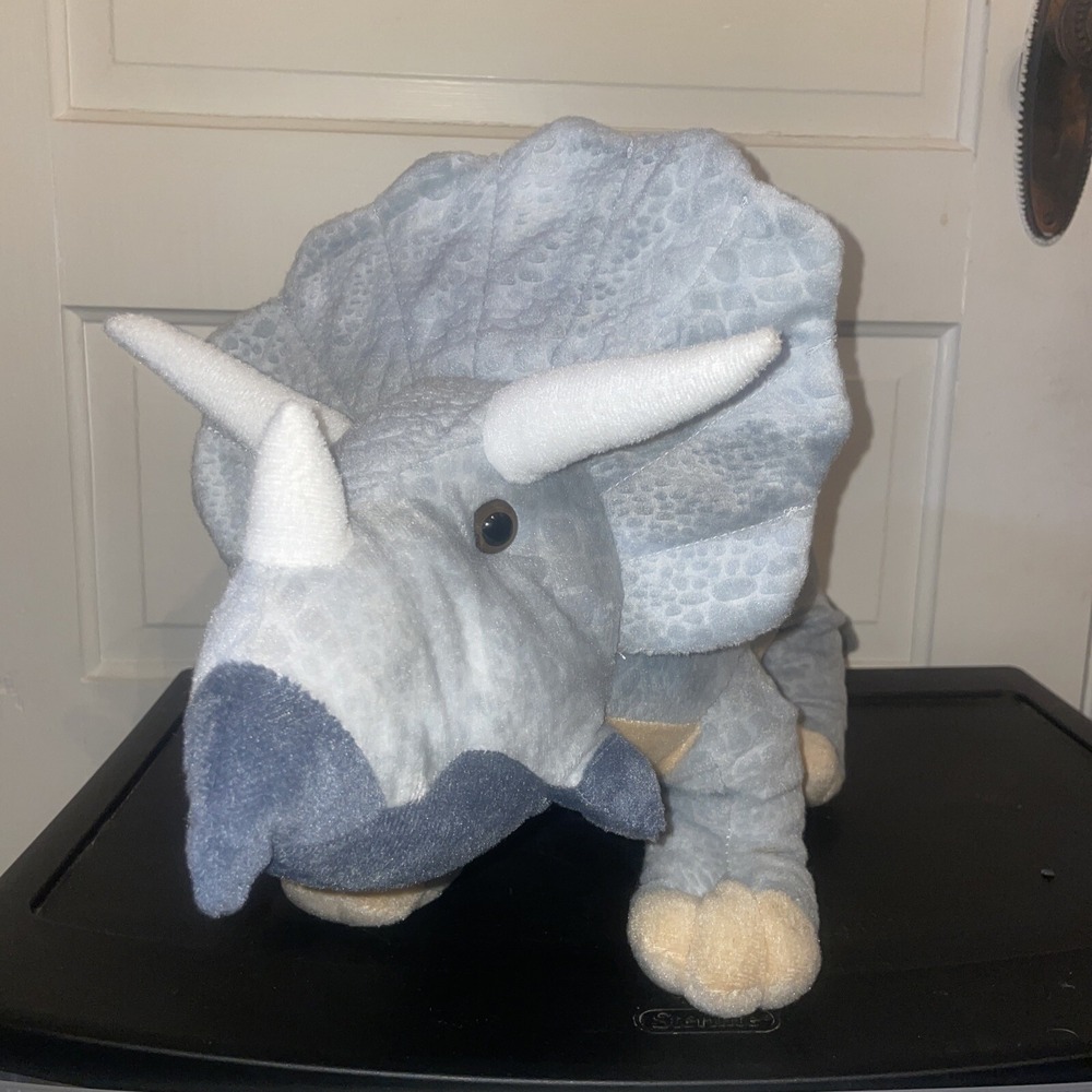 Large Triceratops Plush Grey Horns Grill‎